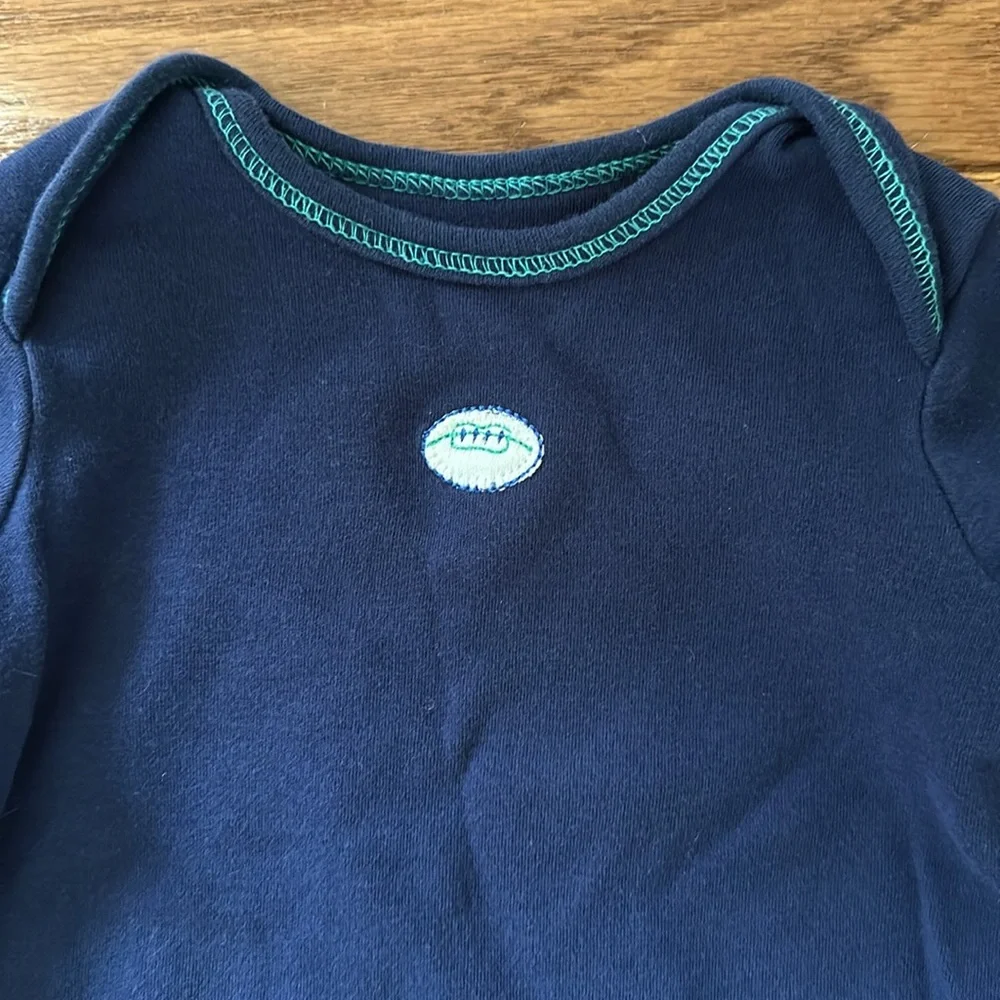 🏈 LITTLE ME boys Matching Set long sleeve shirt football pants 6 months baby EUC